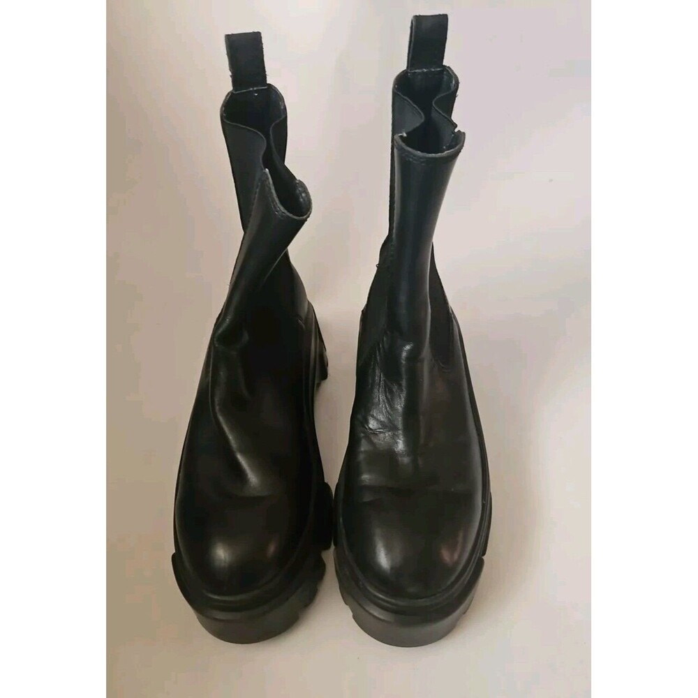 Zara Platform Boots Chunky Lug sole black EUR 38